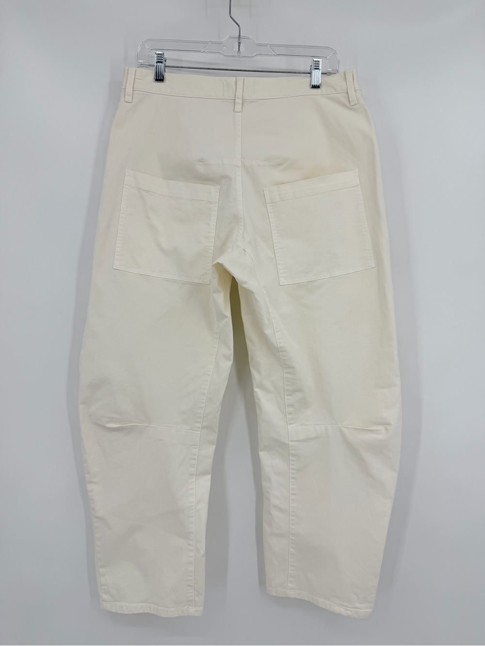 Nili Lotan Shon Cotton Blend Pants Stone Ivory Size 6 - Picture 6 of 11